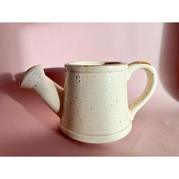 Adorable 70s Vintage Cherries Stoneware Plant Watering Can | Handpainted - Picture 4 of 8
